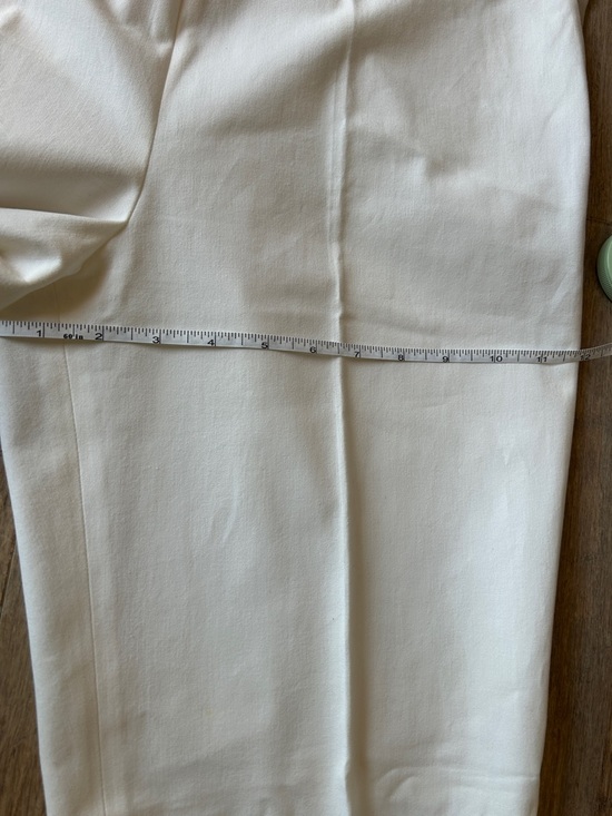 Brunello Cucinelli stretch-cotton white capri trousers size US 10 made in Italy - Picture 14 of 16